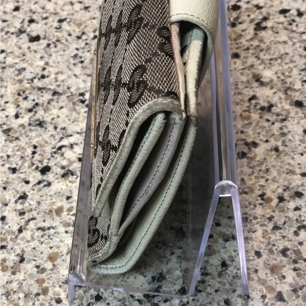 Gucci Canvas Monogram Wallet Vintage GUC - Picture 5 of 15